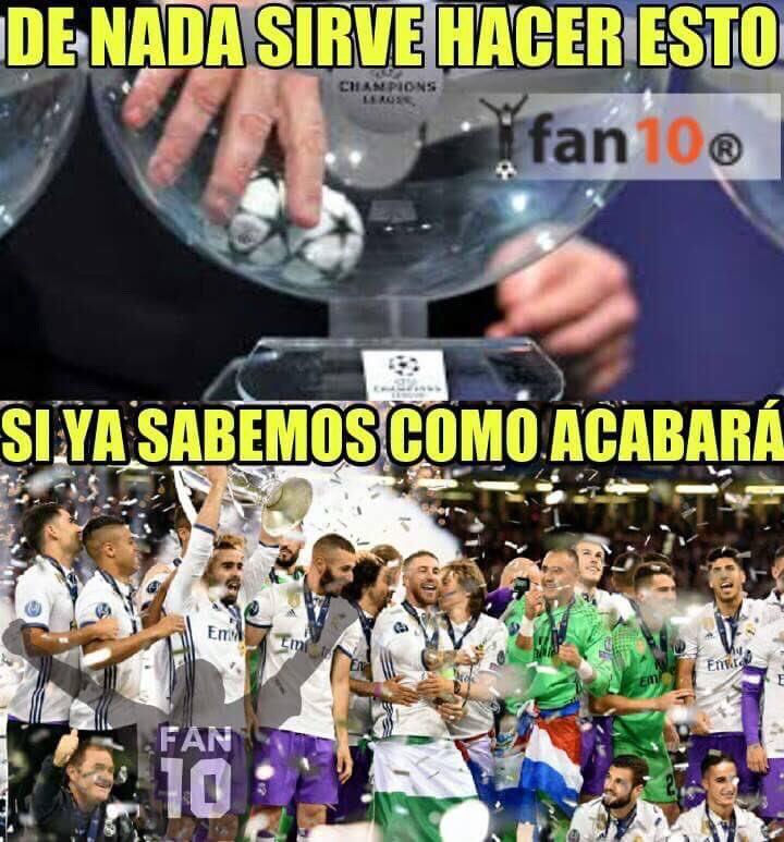 Disfruta los memes del sorteo de la Champions League