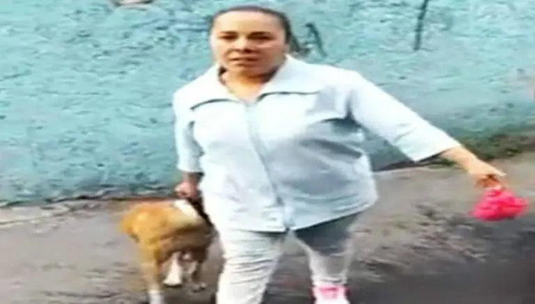 #LadyPitbull, mujer que amenaza a otros con perro