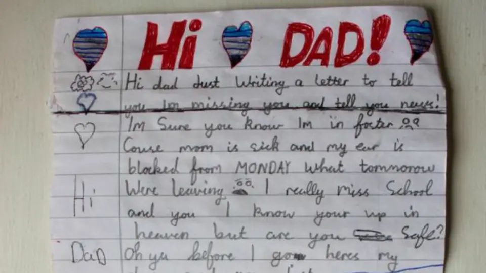 Niño envía conmovedora carta de Navidad a su difunto padre