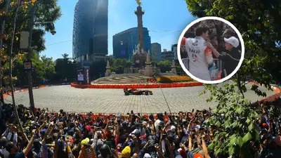 VIDEO: Niño 'arriesga' su vida por una foto y un autógrafo de Checo Pérez durante el showrun de Reforma
