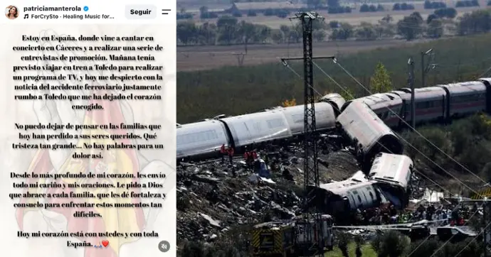 La cantante mexicana tenía previsto viajar en tren a Toledo el 29 de octubre./Especial