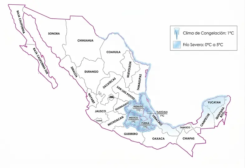 Las zonas montañosas del Estado de México, Hidalgo, Tlaxcala y Puebla también registrarán frío./Especial