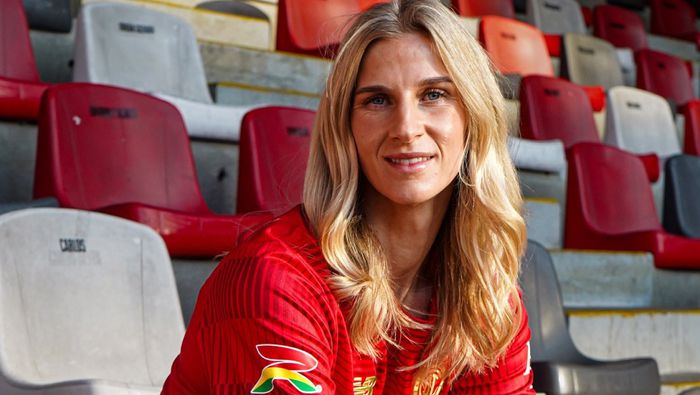 Sofia Jakobsson durante su presentación como jugadora de Toluca para el Clausura 2026 | X: @TolucaFemenil