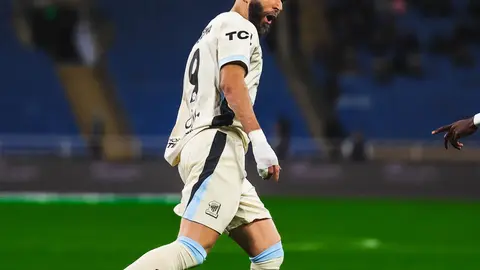 Benzema celebra un gol con Al-Ittihad | X: @ittihad_en