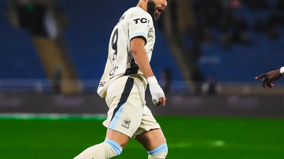Benzema celebra un gol con Al-Ittihad | X: @ittihad_en