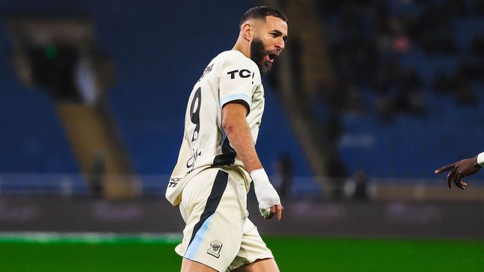 Benzema celebra un gol con Al-Ittihad | X: @ittihad_en