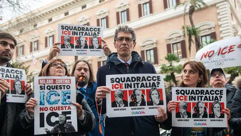 Comienzan las manifestaciones en Italia por la llega del ICE a los Juegos Olímpicos de Invierno / AP