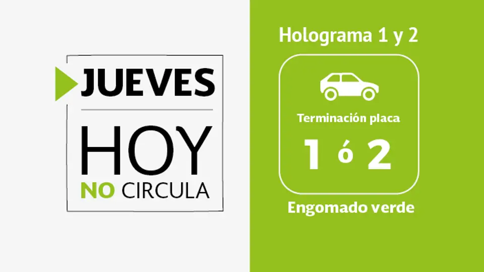 La restricción vehicular se aplica de 5:00 a 22:00 horas en la Zona Metropolitana./ Gobierno de México