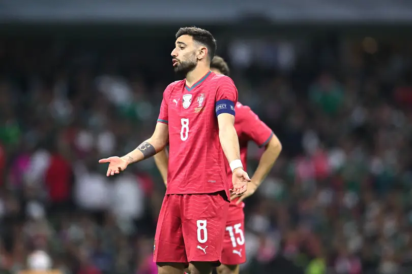 Bruno Fernandes, de Portugal, en duelo ante la Selección Mexicana | MEXSPORT