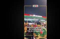 Así comienza a salir la afición mexicana del Estadio Banorte
