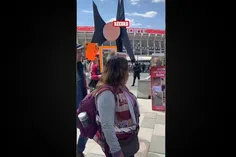 Manifestación en las afueras del Estadio Banorte