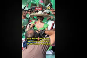 La Catrina mexicana que se robó el show en el México-Portugal