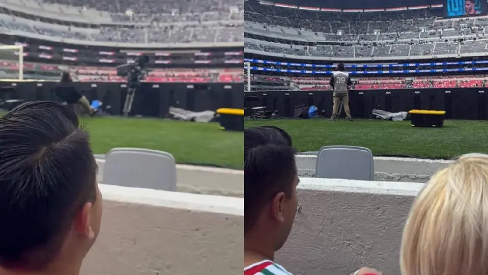 Afición mexicana y la visibilidad del Estadio Banorte | Captura de pantalla: @MartinoliCuri