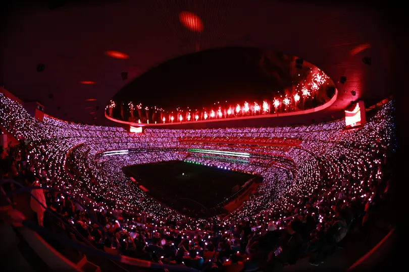 El show de luces en el Estadio Banorte en el juego de México vs Portugal | MEXSPORT