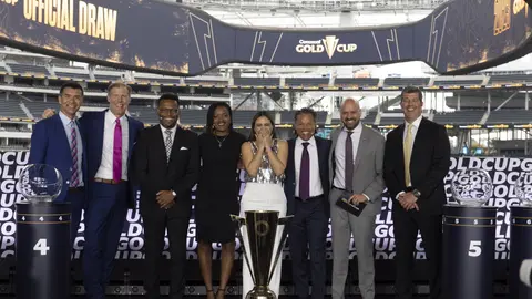 Alexi Lalas antes de la transmisión de la Final de Copa Oro l MEXSPORT