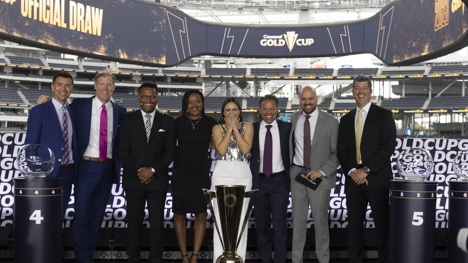 Alexi Lalas antes de la transmisión de la Final de Copa Oro l MEXSPORT