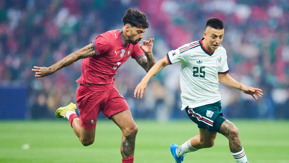 Piojo Alvarado con la Selección Mexicana en el partido contra Portugal | MEXSPORT