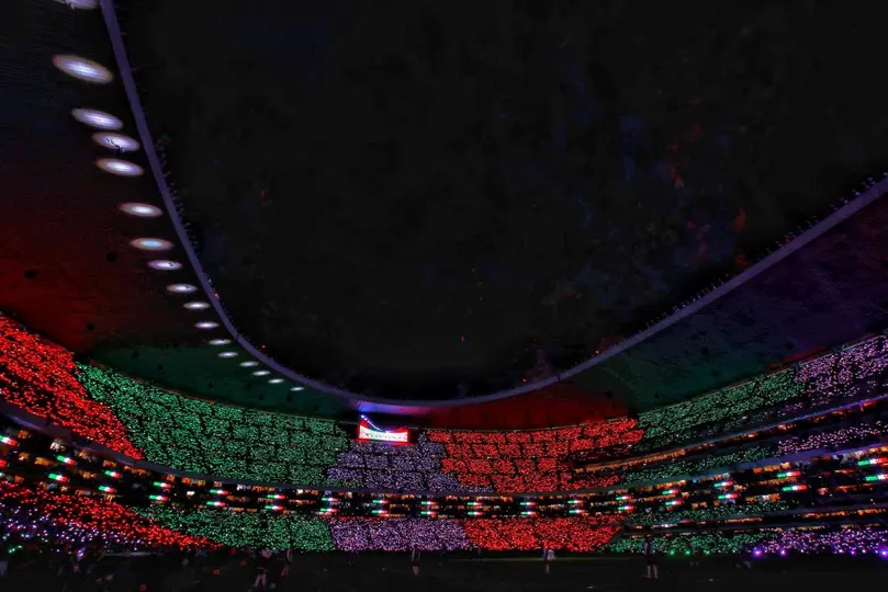 Show de luces en el medio tiempo México vs. Portugal en la reinauguración del Estadio Barnorte | Miguel Pontón @migueluk