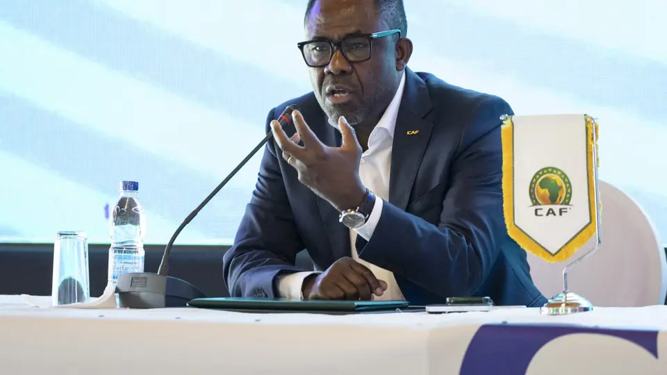 Véron Mosengo-Omba en un evento de la CAF l AFP