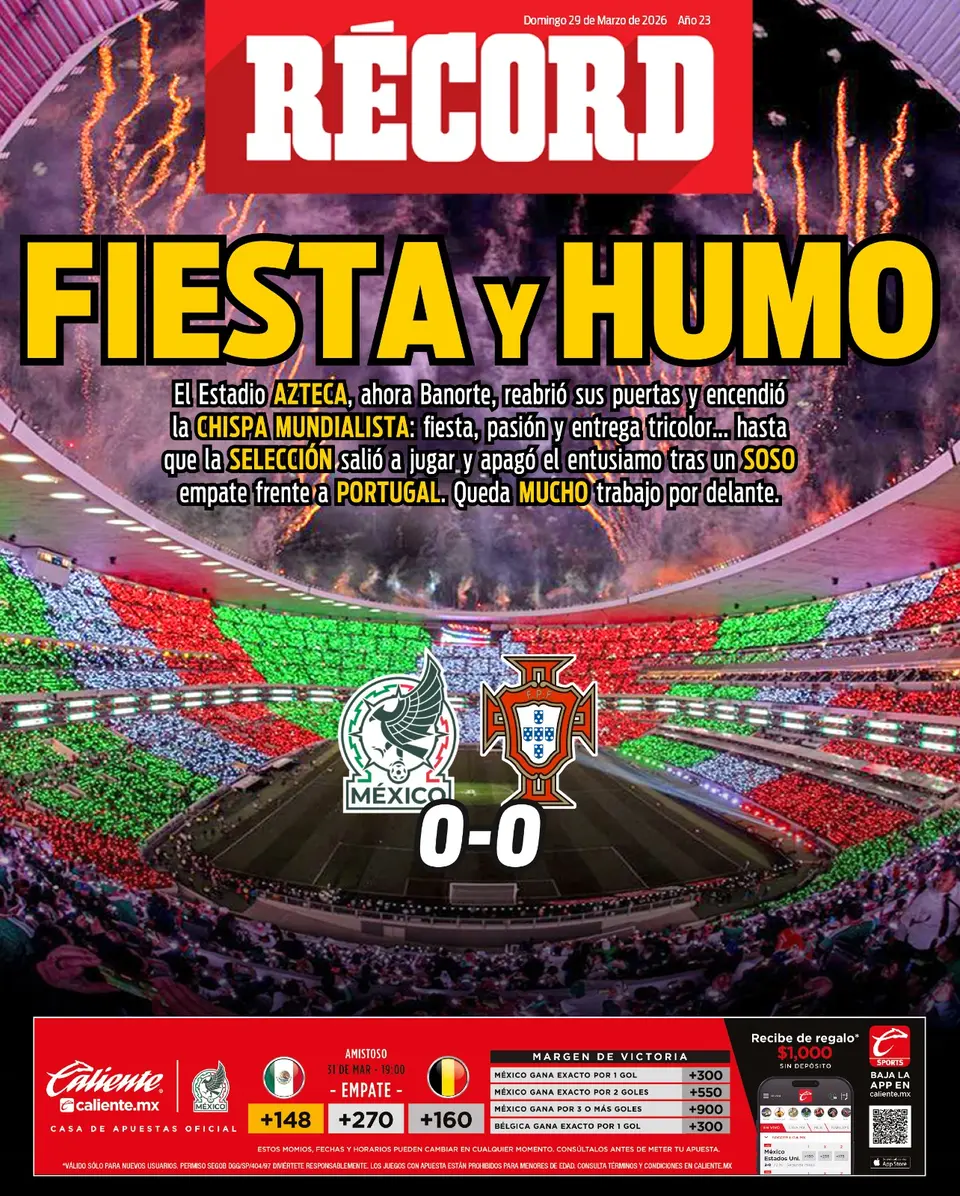 Portada RÉCORD 29 de marzo 2026