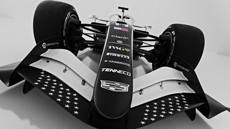 Detalle de la decoración del auto de Cadillac para el Gran Premio de Miami 2026 | X: @Cadillac_F1