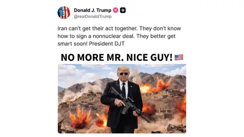 Este fue el amenazante mensaje de Trump contra Irán/Truth Social