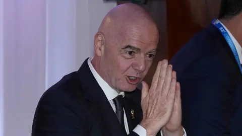 Gianni Infantino, presidente de la FIFA, durante un evento de Conmebol en Quito, Ecuador | AP