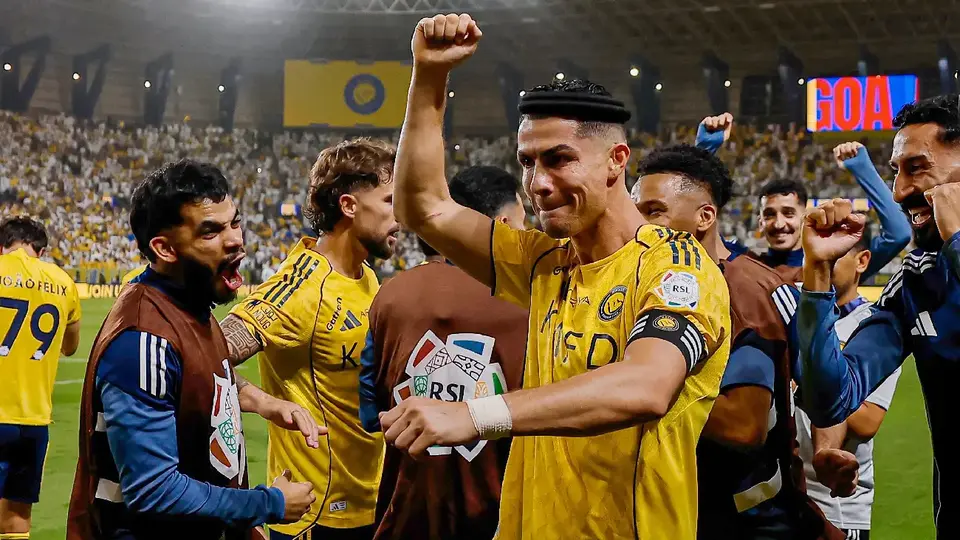 Cristiano Ronaldo festejando su gol 970 | x:@ AlNassrFC
