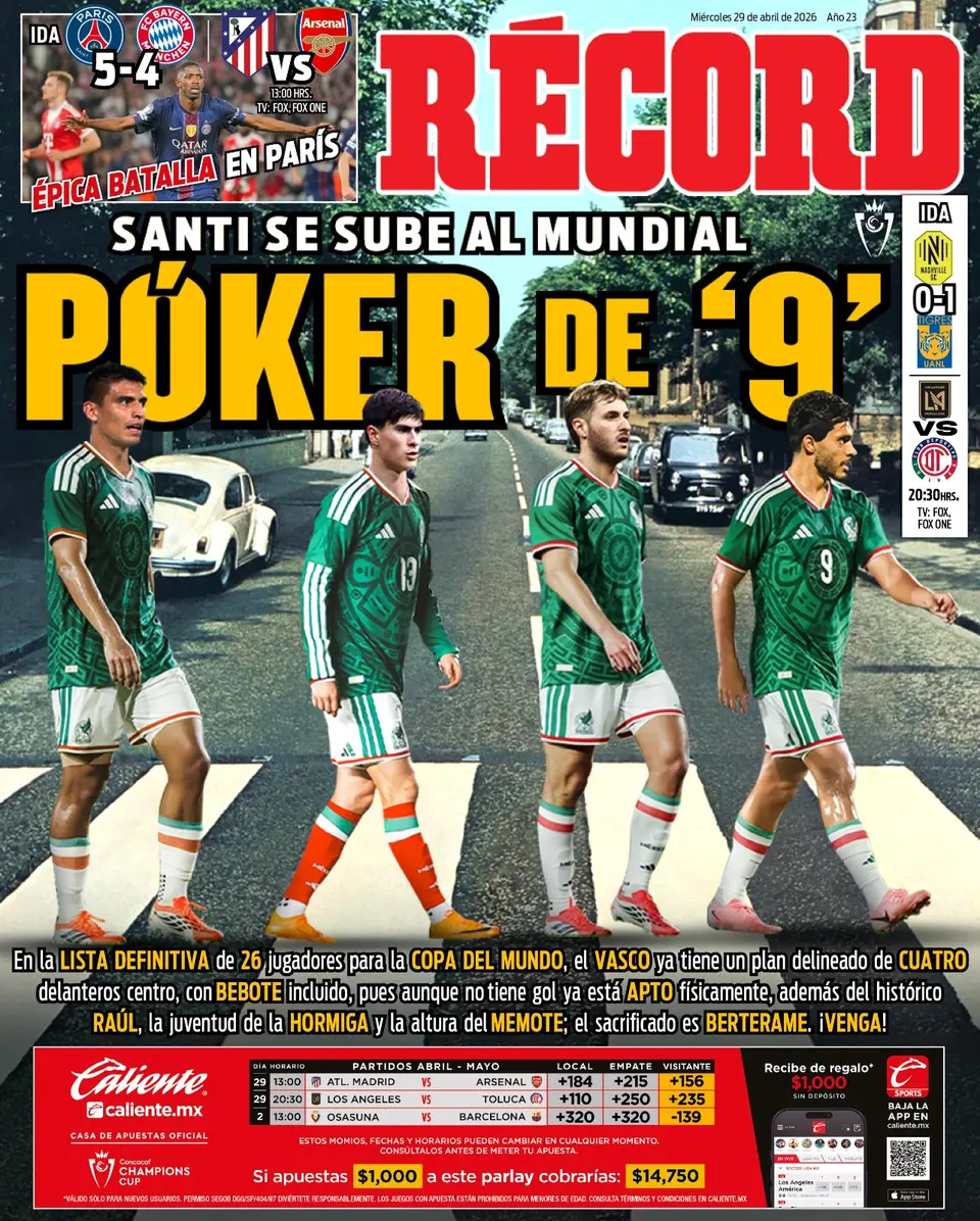 Portada RÉCORD 29 abril 2026
