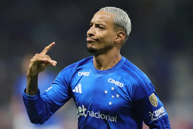 Matheus Pereira de Cruzeiro en celebración en la Copa Libertadores | AP