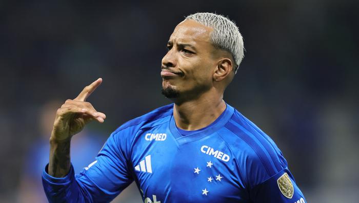 Matheus Pereira de Cruzeiro en celebración en la Copa Libertadores | AP