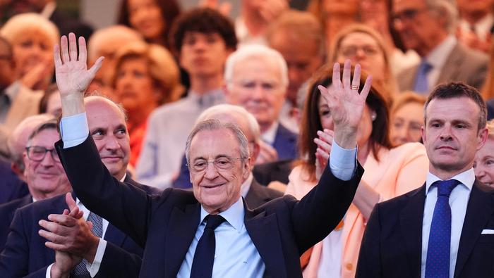 Florentino Pérez previo a un partido de Real Madrid en LaLiga | AP