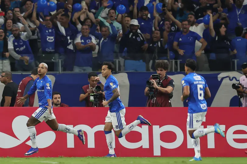 Jugadores de Cruzeiro en celebración en la Copa Libertadores | AP