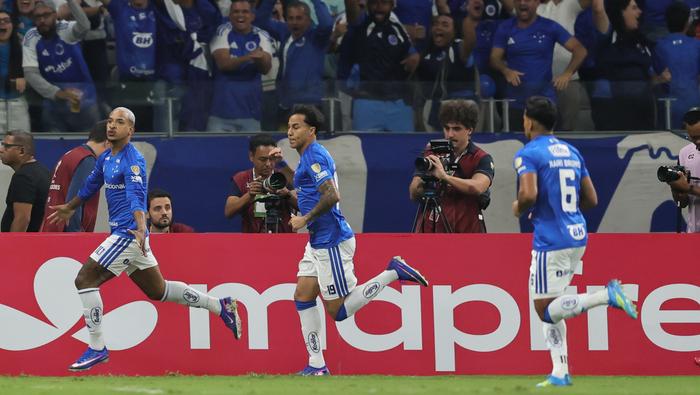 Jugadores de Cruzeiro en celebración en la Copa Libertadores | AP