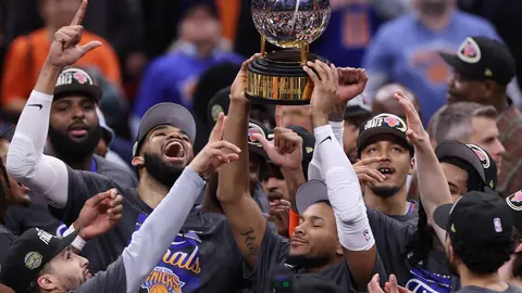 Los Knicks celebran en la Final de la Conferencia de Este de la NBA | AP