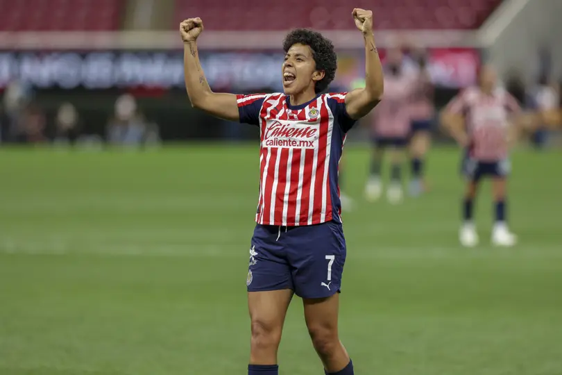 Casandra Montero en celebración con Chivas en el Clausura 2026 de la Liga MX Femenil | IMAGO 7