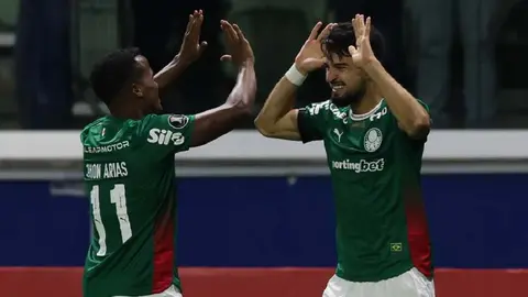 Palmeiras tras clasificar a los octavos de Final de la Copa Libertadores | x:@Palmeiras