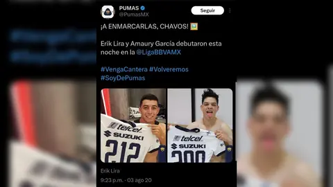 Posteo de Pumas en 2020 l CAPTURA