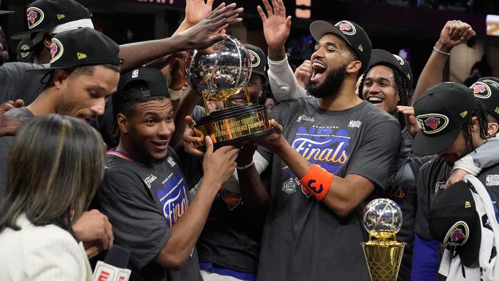Los Knicks celebran en la Final de la Conferencia de Este de la NBA | AP