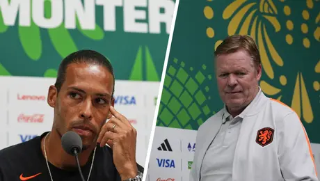 ¿"No era penal"? Virgil van Dijk y Ronald Koeman reaccionan al recuerdo que marcó a México en Brasil 2014