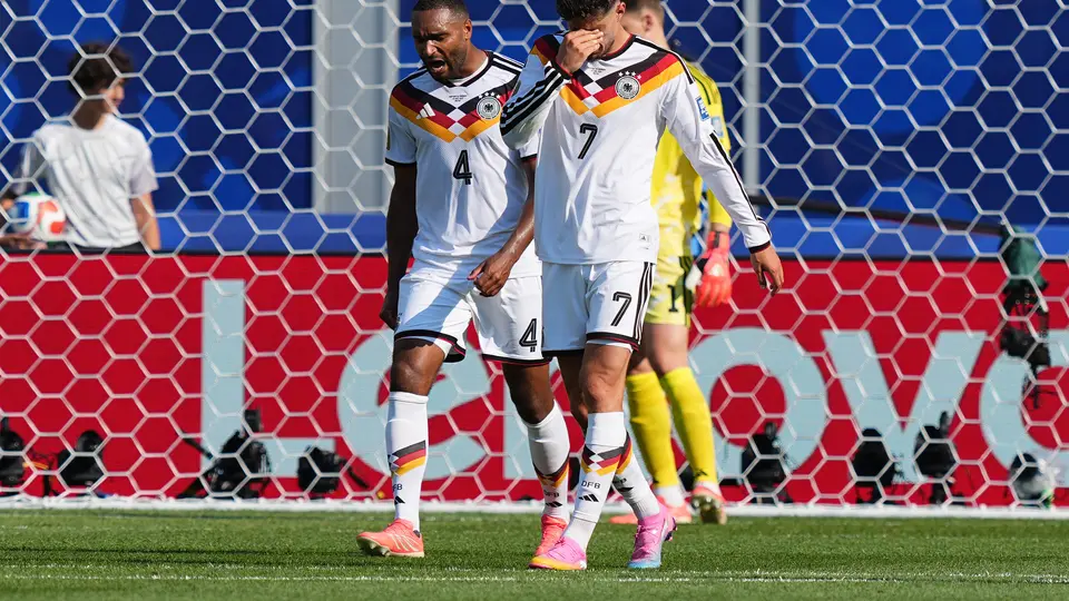 Alemania sufriendo el gol de Paraguay l AP