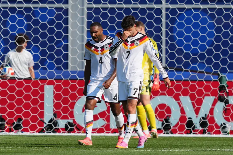 Alemania sufriendo el gol de Paraguay l AP