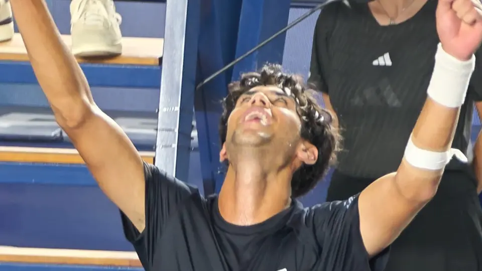 Rodrigo Pacheco durante su partido en Los Cabos | GABRIEL CHÁVEZ