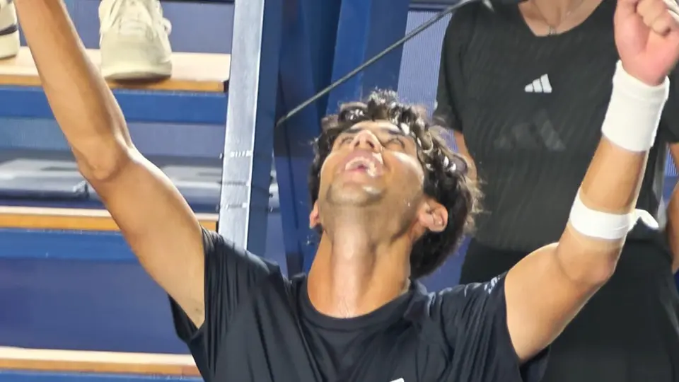 Rodrigo Pacheco durante su partido en Los Cabos | GABRIEL CHÁVEZ