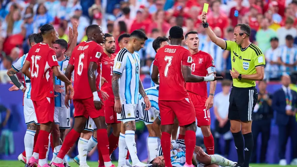 João Pinheiro en el Suiza vs Argentina en el Mundial 2026 | MEXSPORT