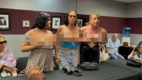 “Esto es una mujer trans”: Mujeres trans se desnudan en el Congreso de Chihuahua durante confrontación