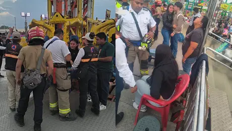 VIDEO: Juego mecánico en Chalco deja a siete personas atrapadas por una falla