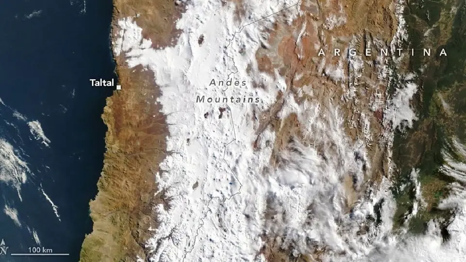 Dos tormentas invernales consecutivas que afectaron el norte de Chile durante agosto / Especial