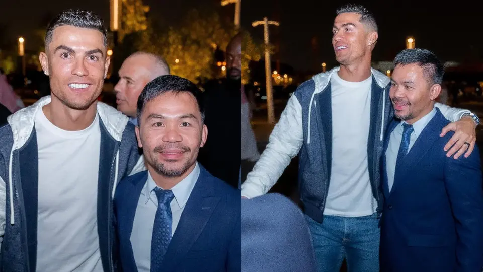 ¡Dúo de leyendas! Manny Pacquiao y Cristiano Ronaldo en un inesperado encuentro