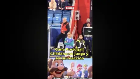 Gana Portugal y, a pesar de no jugar, Cristiano celebra